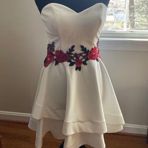 B Darlin Strapless Floral Dress Size 5/6